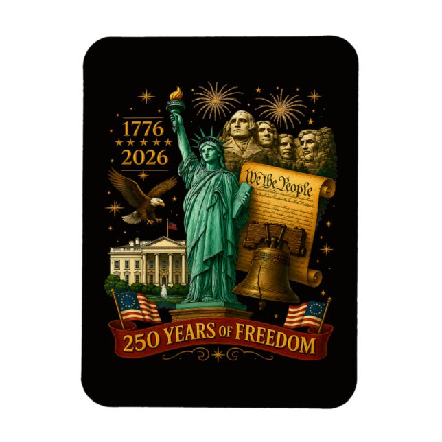 Magnet Flexible 250 ans de liberté américaine (Vertical)