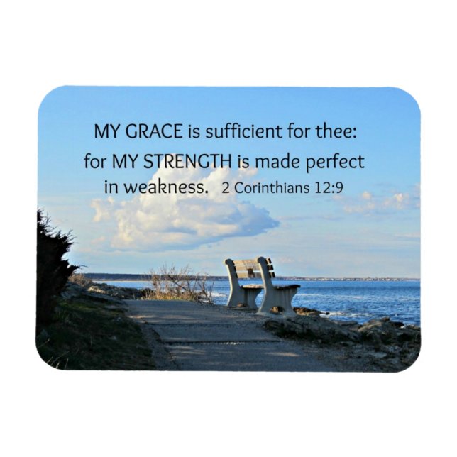 Magnet Flexible 2 Corinthians 12:9 My Grace is sufficient ... (Horizontal)