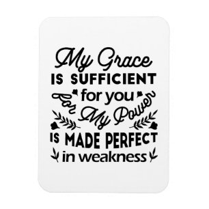 Magnet Flexible 2 Corinthiens 12:9 – Ma Grâce Est Suffisante Art