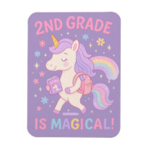 2e année est magique Retour à l'école Unicorn