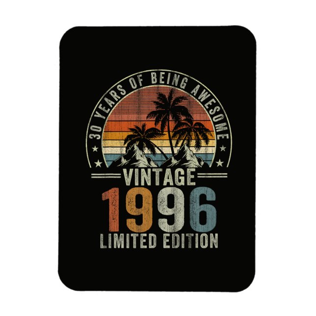 Magnet Flexible 30 Ans d'être Incroyable Vintage 1996 (Vertical)