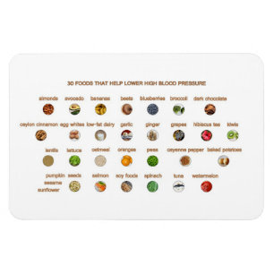 Magnet Flexible 30 Les aliments aident à réduire l'hypertension ar
