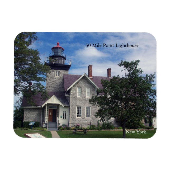 Magnet Flexible 30 Mile Point Lighthouse rectangle magnétique (Horizontal)