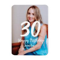 30e anniversaire ajouter nom date année photo blan