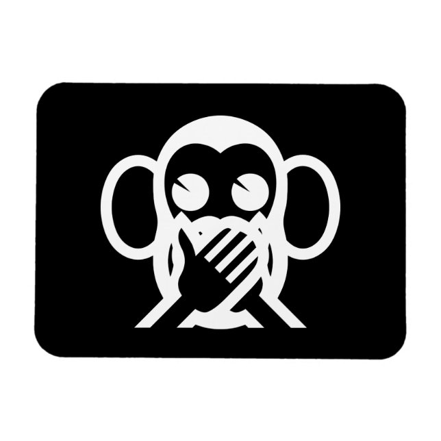 Magnet Flexible 3 Wise Monkeys Iwazaru 言わざる Speak NO Evil Emoji (Horizontal)