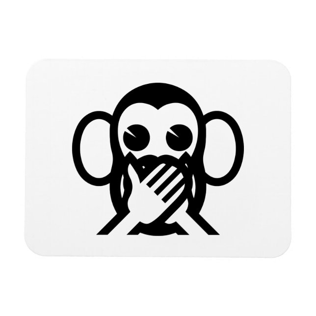 Magnet Flexible 3 Wise Monkeys Iwazaru 言わざる Speak NO Evil Emoji (Horizontal)