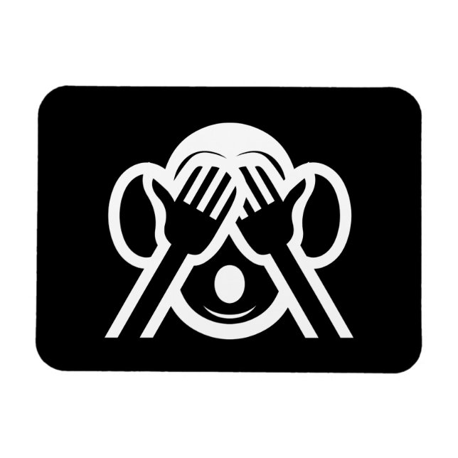 Magnet Flexible 3 Wise Monkeys Mizaru 見ざる See NO Evil Emoji (Horizontal)