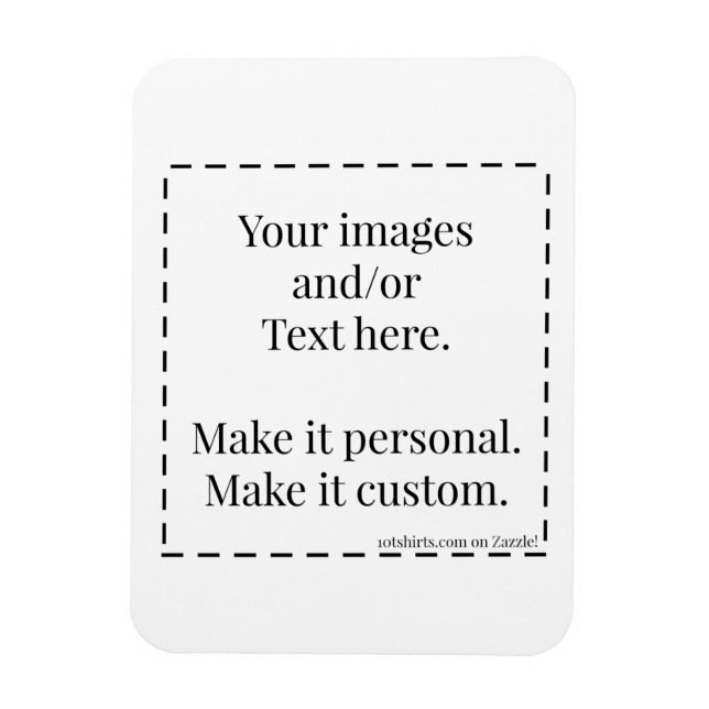 Magnet Flexible 3 x 4 pouces Prêt à customiser l'aimant (Vertical)