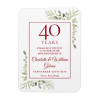 40e anniversaire de mariage, carte de sauvegarde d
