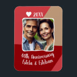 Magnet Flexible 40e anniversaire du Mariage de Ruby photo Keepsaké<br><div class="desc">Cet aimant customisé est la façon parfaite de célébrer votre jalon mariage avec votre photo personnalisée préférée pour un souvenir intemporel pour les années à venir.</div>