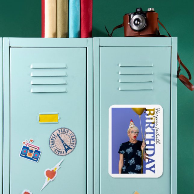 Magnet Flexible 40th Birthday Photo college Party  (Créateur téléchargé)