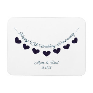 Magnet Flexible 45e saphir mariage anniversaire maman & papa desig