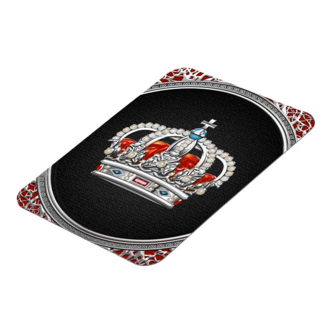 Magnet Flexible [500] Prince-Princesse King-Queen Crown [Argent] (Côté Gauche)