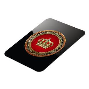 Magnet Flexible [500] Prince-Princesse King-Queen Crown [Belg.Gold