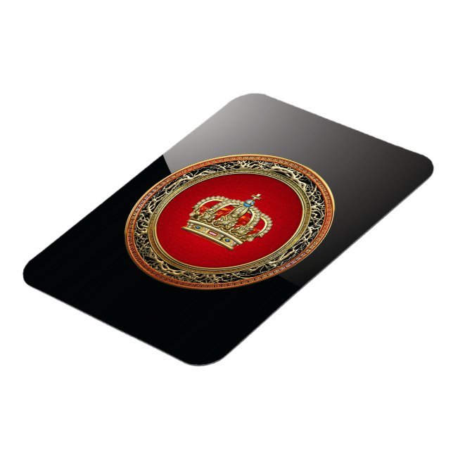 Magnet Flexible [500] Prince-Princesse King-Queen Crown [Belg.Gold (Côté Gauche)