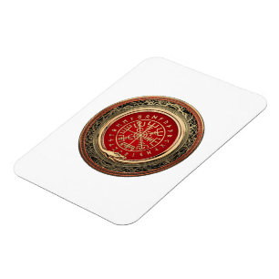 Magnet Flexible [500] Vegvisir - Viking Gold Magic Runic Compass