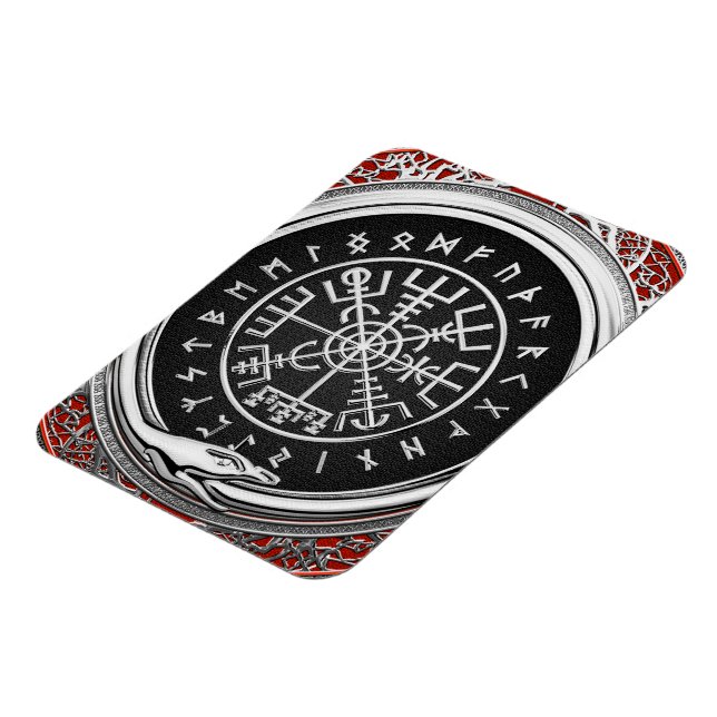 Magnet Flexible [500] Vegvisir - Viking Silver Magic Runic Compass (Côté Gauche)