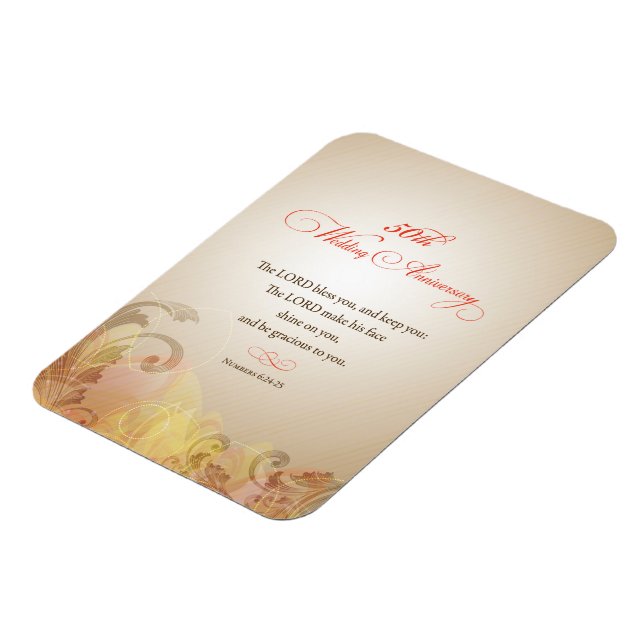 Magnet Flexible 50e anniversaire du Mariage, Seigneur bénisse et g (Côté Gauche)