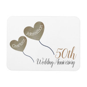 Magnet Flexible 50e ballon d'or pour l'anniversaire du Mariage