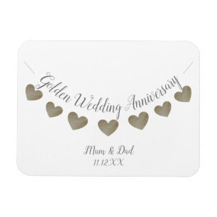 Magnet Flexible 50ème anniversaire de Mariage d'or maman et papa