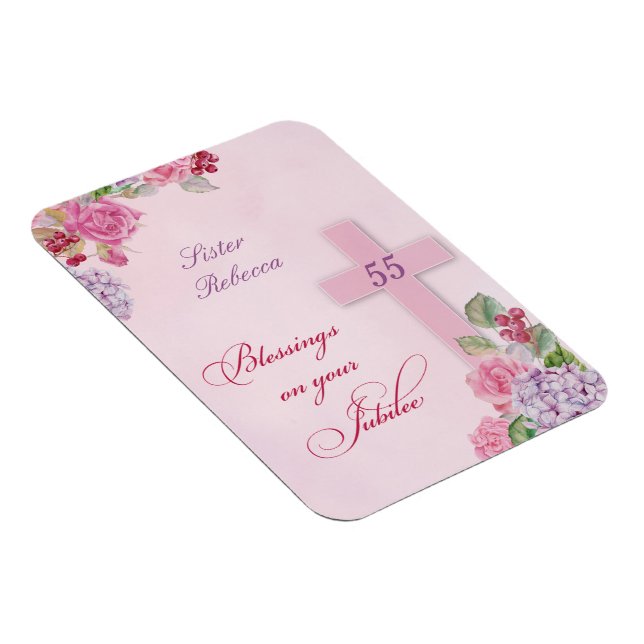 Magnet Flexible 55e anniversaire de vie religieuse religieuse cath (Côté Droit)
