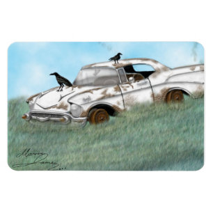 Magnet Flexible 57 Chevy dehors au pâturage