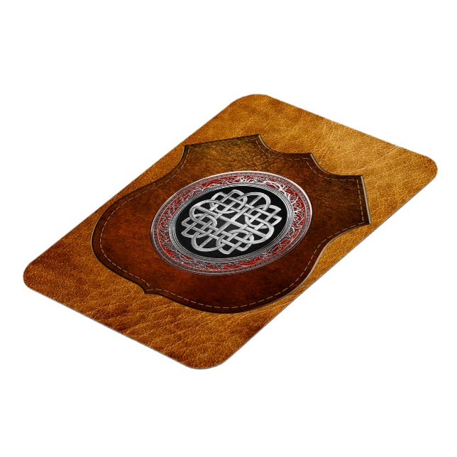Magnet Flexible [600] Croix du noeud d'argent celtique sacré (Côté Gauche)