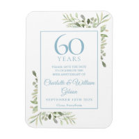 60e anniversaire de mariage, carte à conserver ave