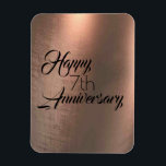 Magnet Flexible 7e anniversaire du cuivre traditionnel<br><div class="desc">Carte traditionnelle du 7e anniversaire du cuivre</div>
