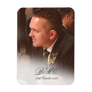 Magnet Flexible 80e anniversaire masculin Photo simple et élégante