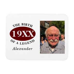 Magnet Flexible 80e anniversaire Modèle photo naissance d'une lége