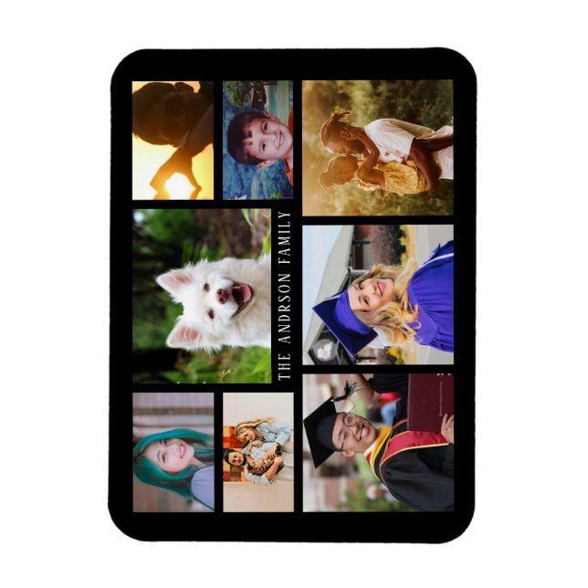 Magnet Flexible 8 Modèle photo Collage d'aimants photo flexibles (Vertical)