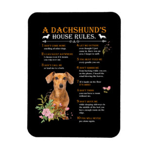Magnet Flexible A Dachshund's House Rules