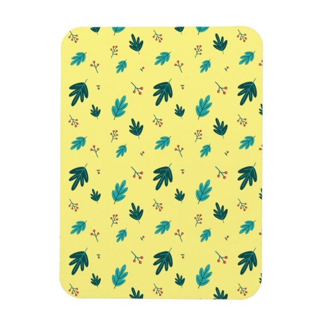 Magnet Flexible À feuillage persistant Tree Feuilles et Red Holly  (Vertical)