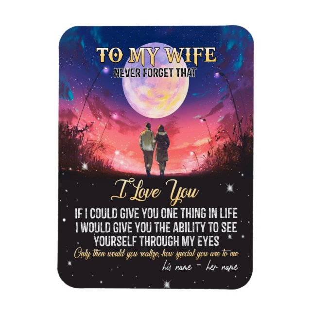 Magnet Flexible À ma femme | Lettre À Ma Femme Amour Du Mari (Vertical)