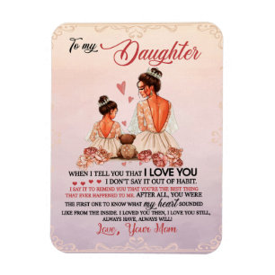 Magnet Flexible À Ma Fille Cadeau, Fille Et Maman, Lettre D'Amour