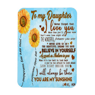 Magnet Flexible À ma fille Lettre spéciale à ma fille
