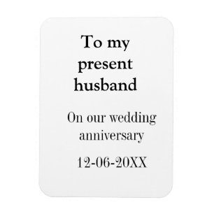 Magnet Flexible À mon mari anniversaire de mariage ajoutez nom dat