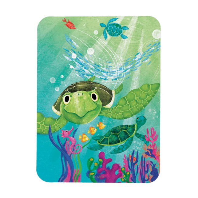 Magnet Flexible A Sea Turtle (Vertical)