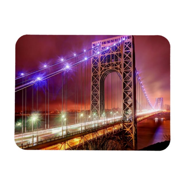 Magnet Flexible A windy and rainy evening view from Fort Lee (Horizontal)