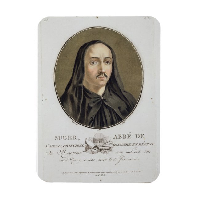 Magnet Flexible Abbe de Suger (1082-1151) de Portraits des gran (Vertical)