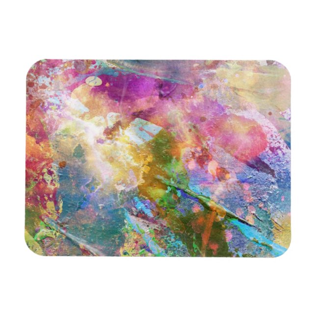 Magnet Flexible Abstract grunge with watercolor paint 3 (Horizontal)