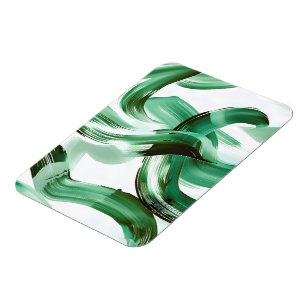Magnet Flexible Abstrait aux coups de pinceau verts minimalistes m
