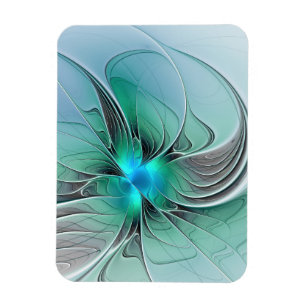 Magnet Flexible Abstrait avec bleu, art fractal moderne