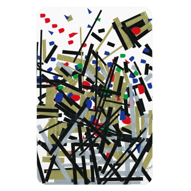 Magnet Flexible Abstrait dans les formes de bande et de lettres 1 (Vertical)