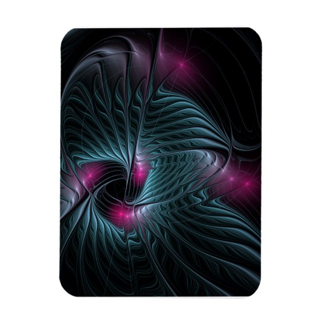 Magnet Flexible Abstrait Imaginaire coloré fractal (Vertical)