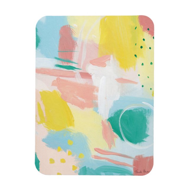 Magnet Flexible Abstrait visage frais - Couleurs ressort (Vertical)