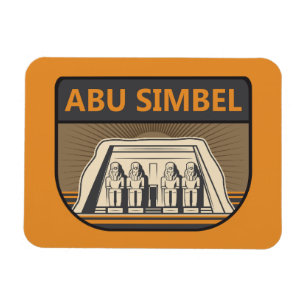 Magnet Flexible Abu Simbel Egypt Travel Art Retro