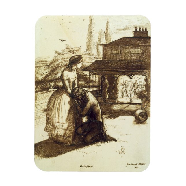 Magnet Flexible Accepté, 1853 (encre de plume et encre brune sur p (Vertical)