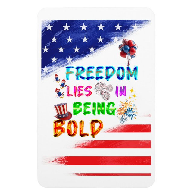 Magnet Flexible Accessoires de liberté réside dans l'audace (Vertical)